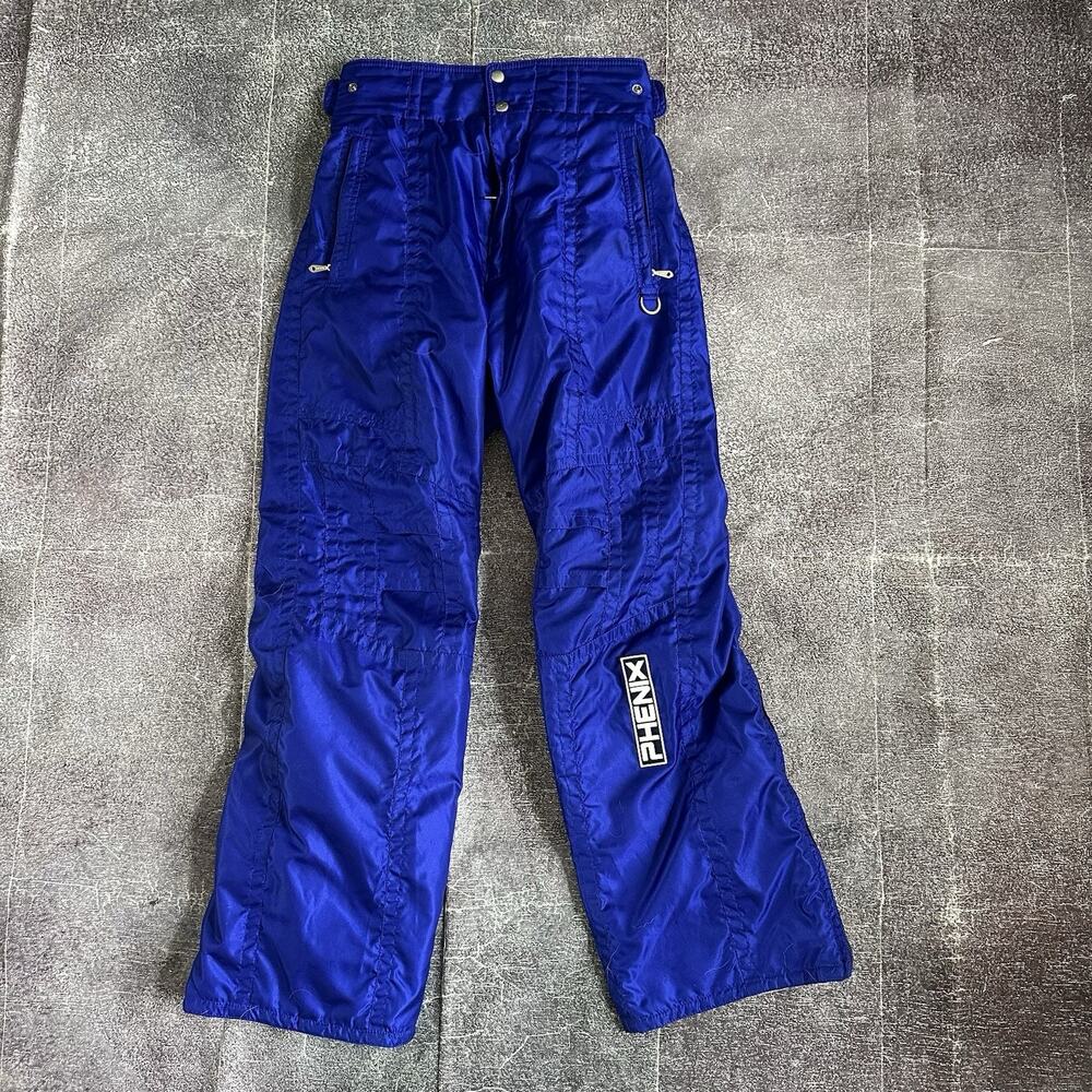 Men's Vintage 90's Phenix Sports Neon Purple Gray Lined Snowboard Ski Pants Sz S